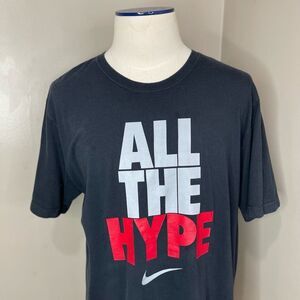 Nike Air All The Hype T shirt Black Short Sleeves XL tee